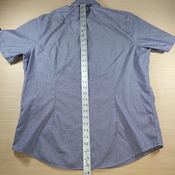 Lot of 2 Murano SLIM Fit Short Sleeve Shirts Men XL Botanical & Geometric Print - Picture 9 of 12